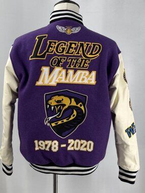 Headgear Classics Kobe Bryant Legend of the Mamba Varsity Jacket Purple Medium